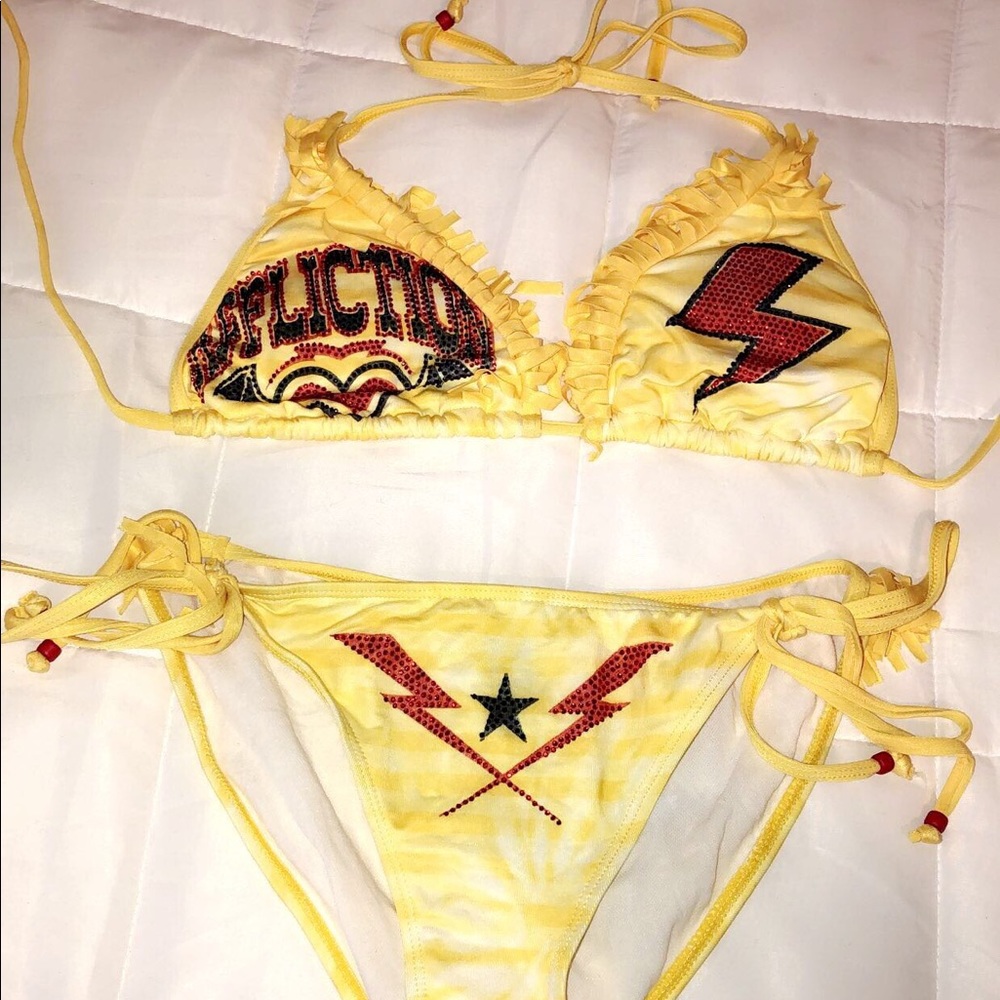 Affliction Fringe Bikini Set